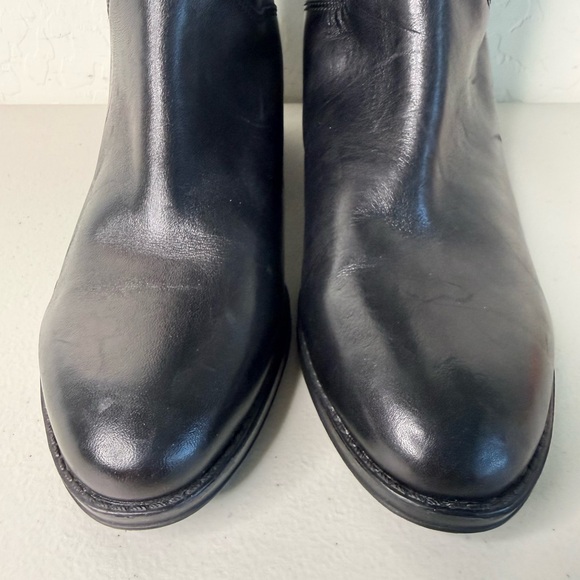 Sam Edelman Black Leather Penny Back Zip Equestrian Riding Boot Size 6.5M - Picture 6 of 10